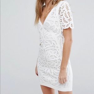 French Connection MESI Macrame Jersey Dress